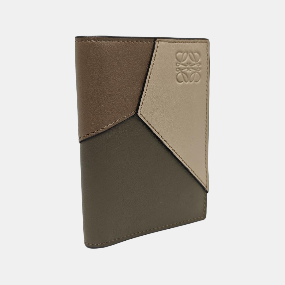 Puzzle Calfskin Multicolor Card Holder