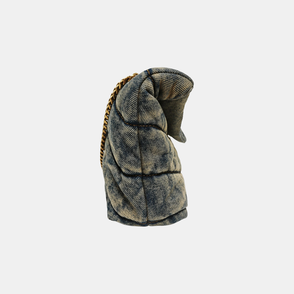 PUFFER Mini Quilted Denim Blue