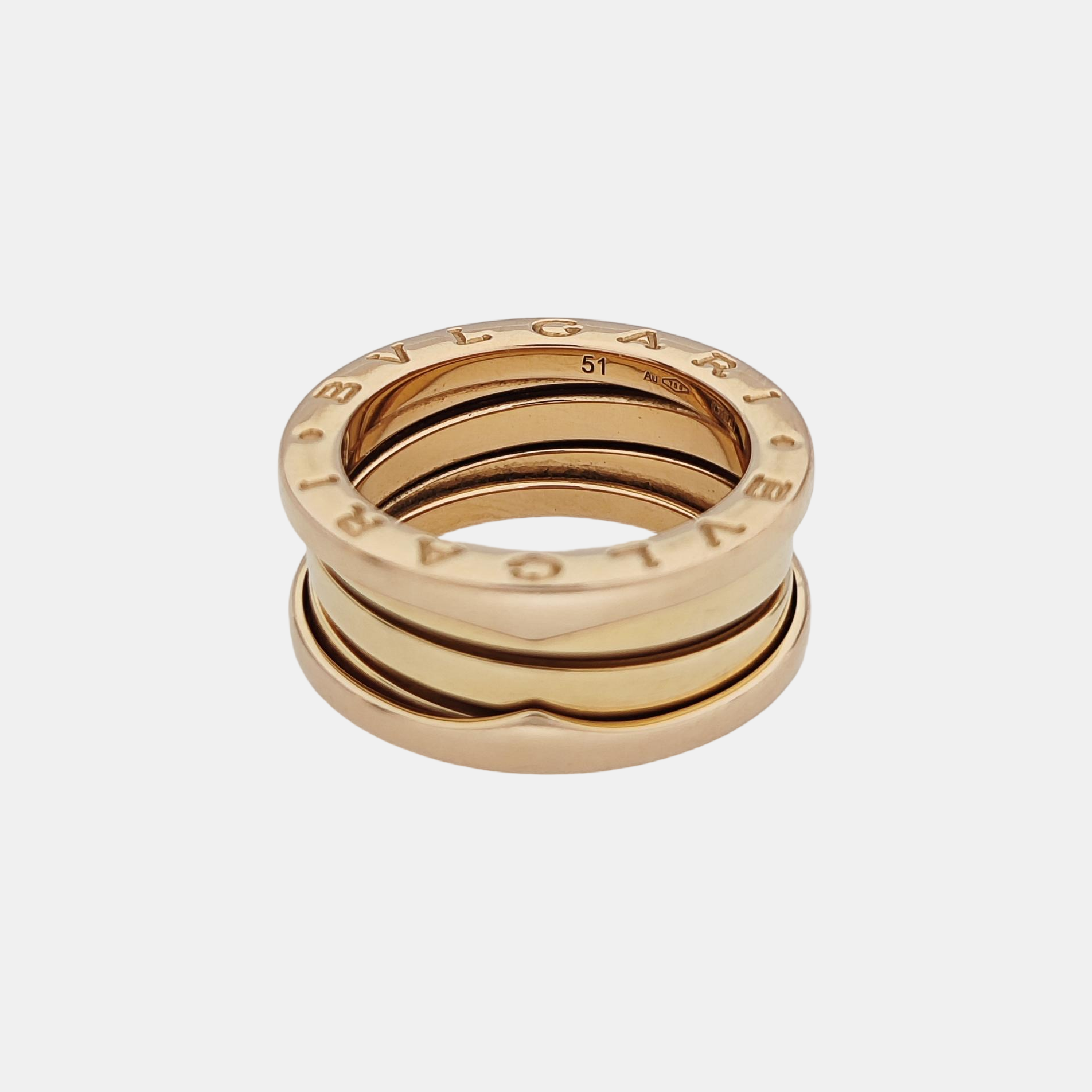 B.ZERO1 18k Rose Gold Ring EU 51
