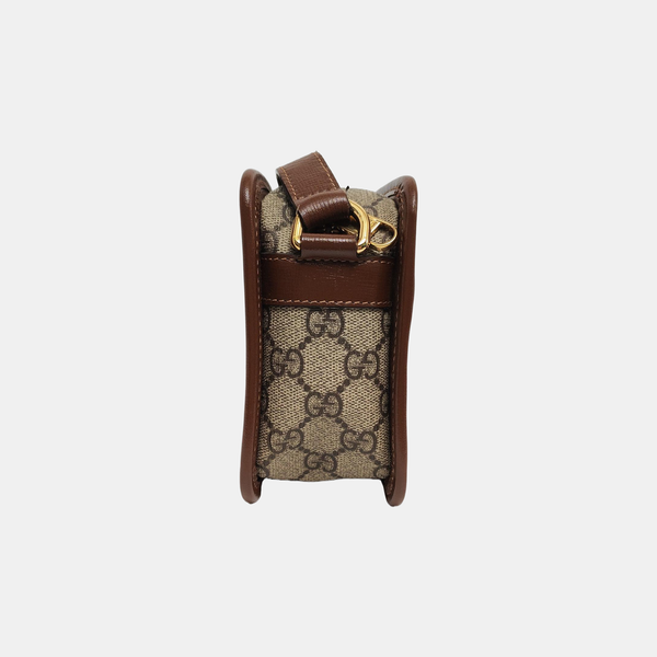 GG Supreme Mini Monogram Coated Canvas Beige