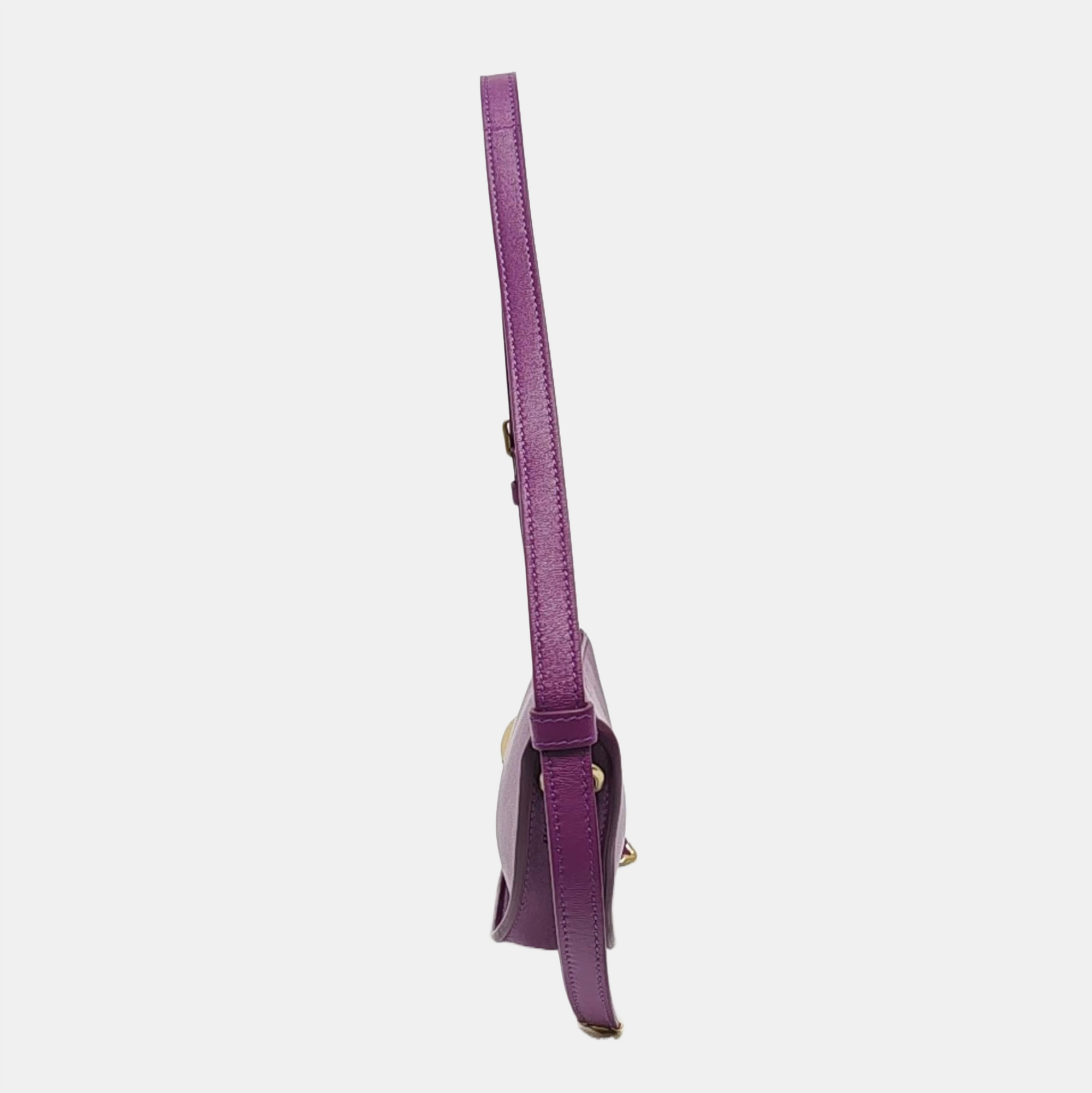 Calfskin Shoulder Bag Mini Purple