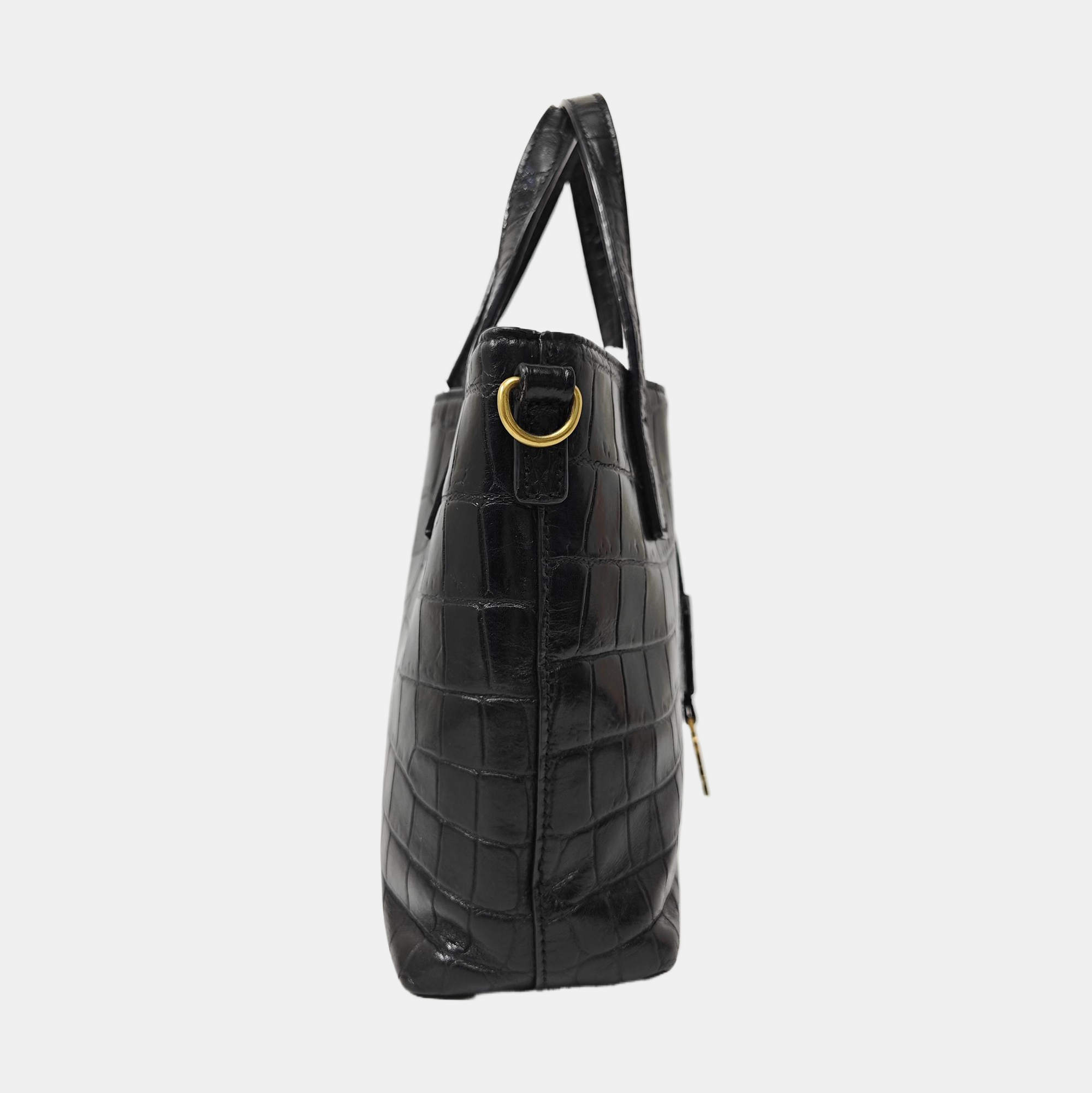 Calfskin Shoulder Bag Black