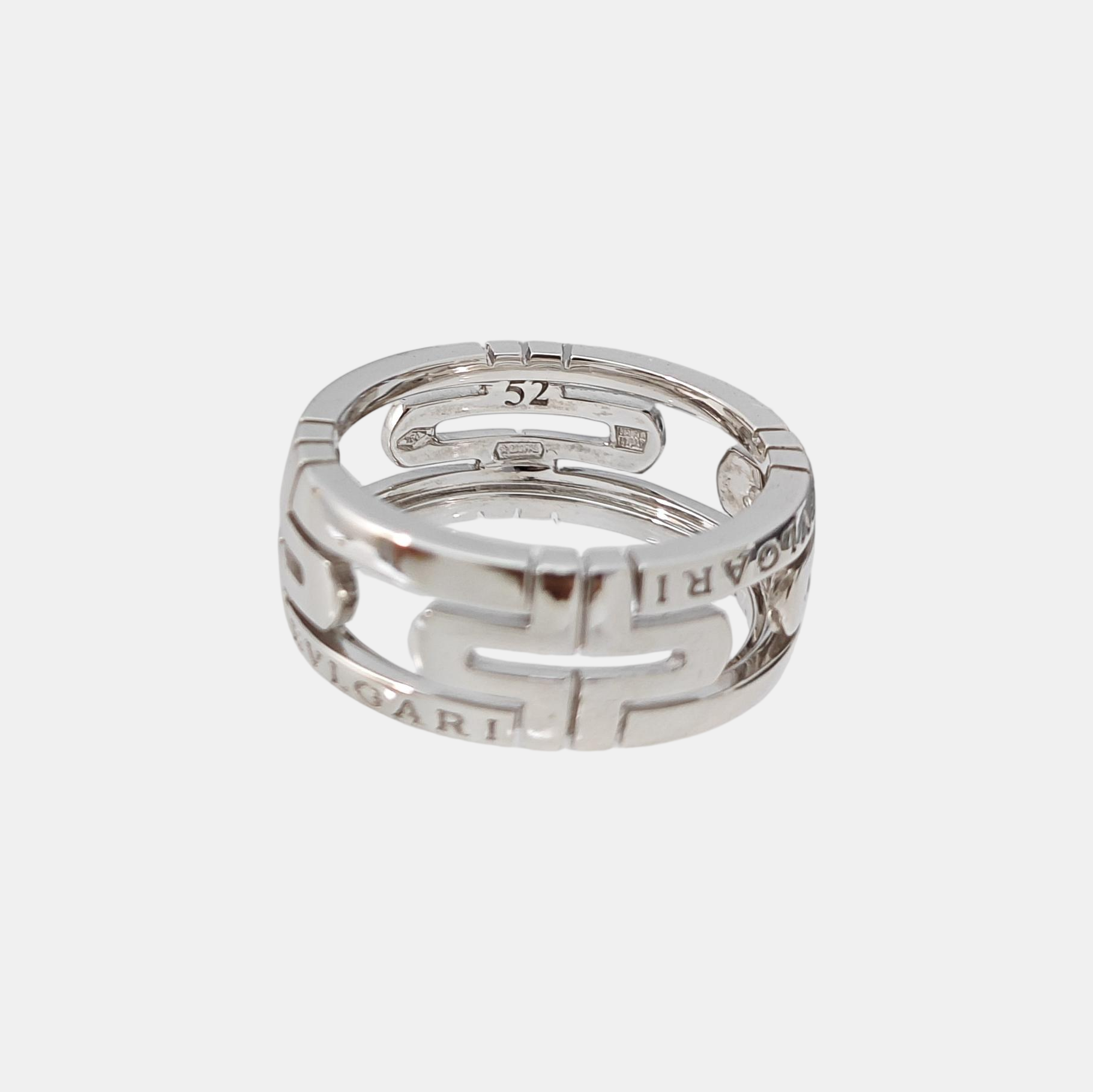 PARENTESI 18k White Gold Silver Ring EU 52
