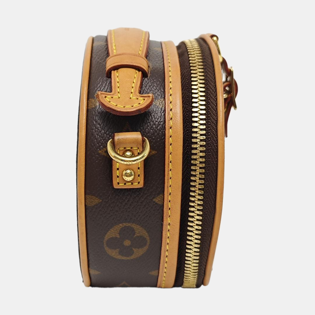 BOITE CHAPEAU Mini Monogram Coated Canvas Brown