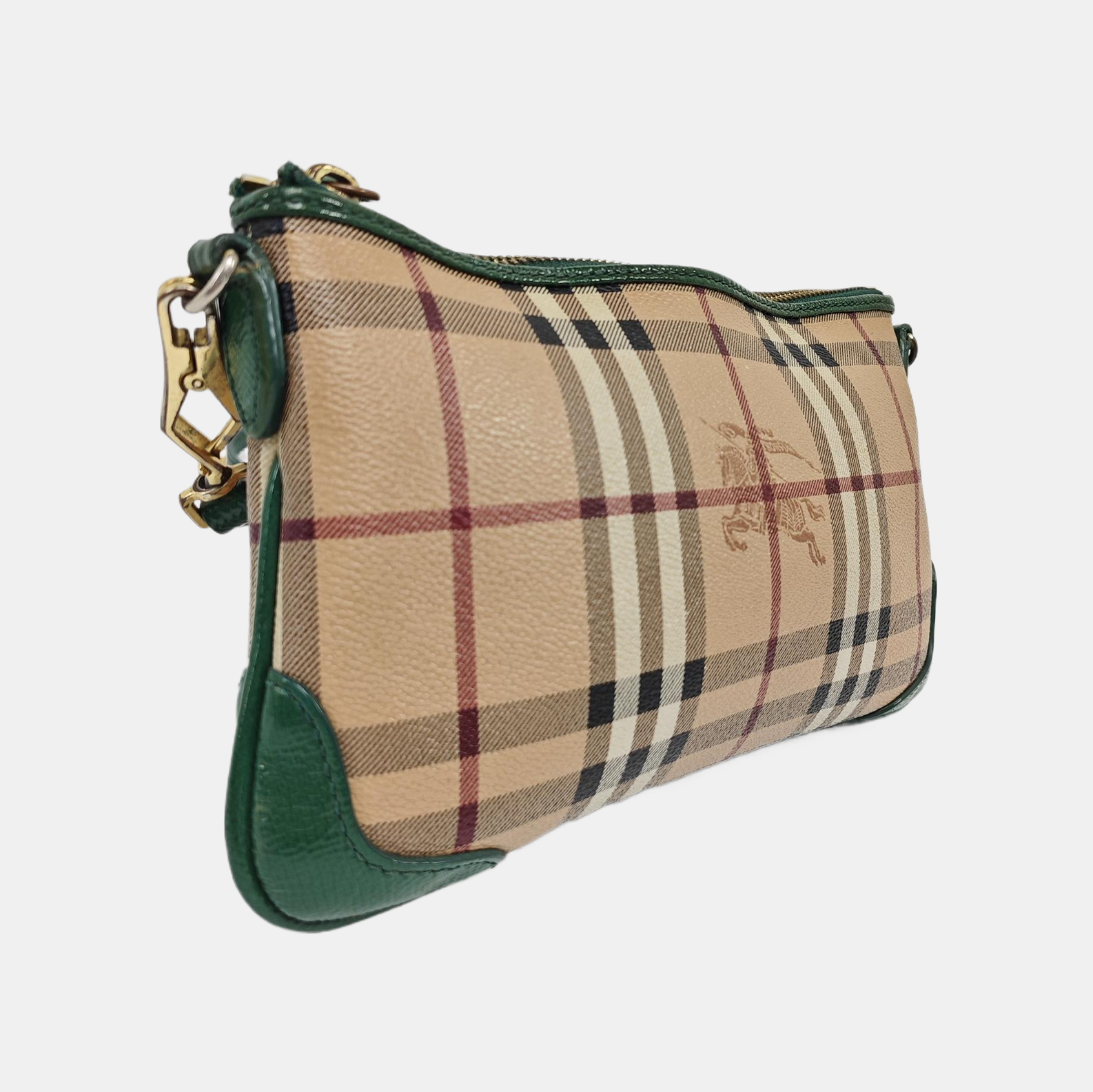 Coated Canvas Shoulder Bag Beige