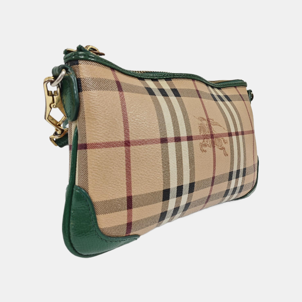 Coated Canvas Shoulder Bag Beige