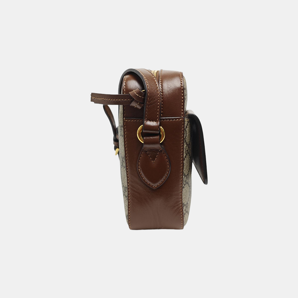 Horsebit 1955 Small Coated Canvas Beige