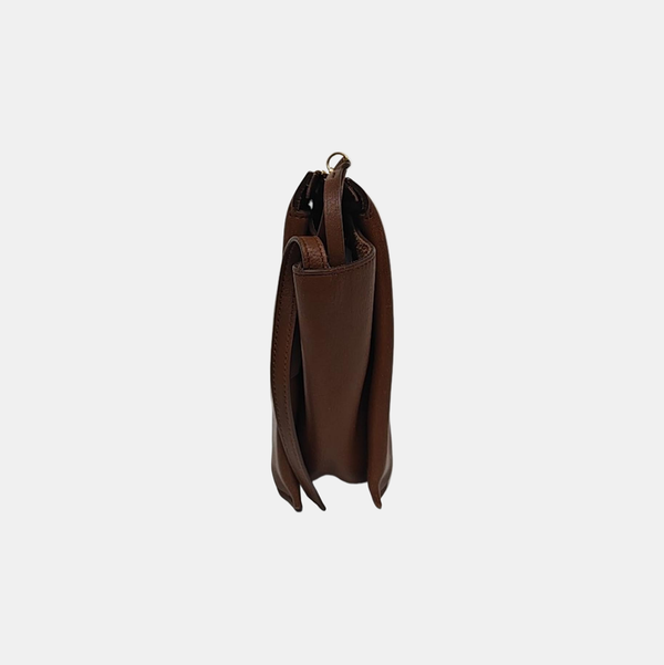 TRI FOLD Calfskin Brown