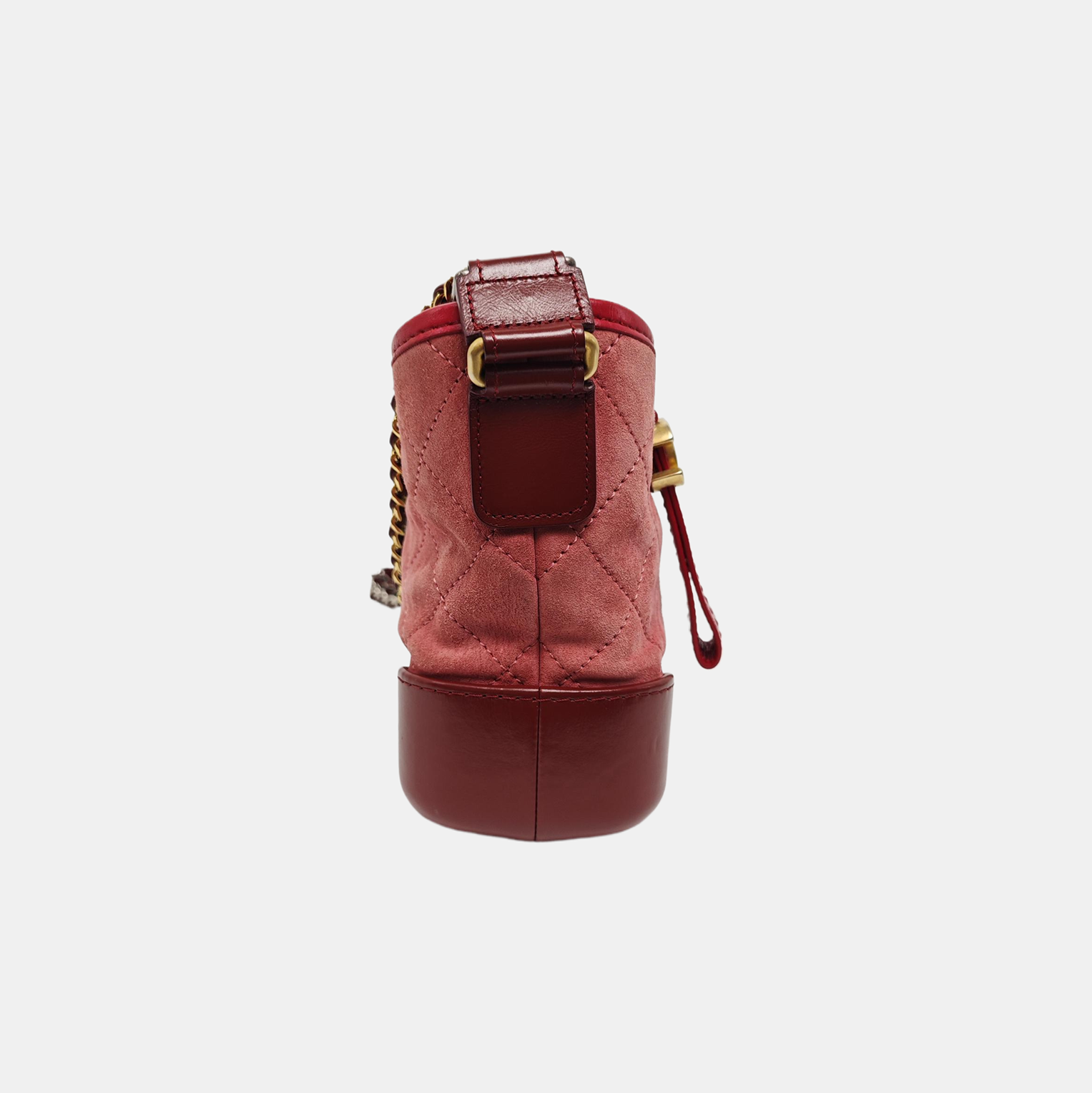 Authenticated pre-owned  GABRIELLE Small Quilted Suede Red - Shoulder Bag at Looply
