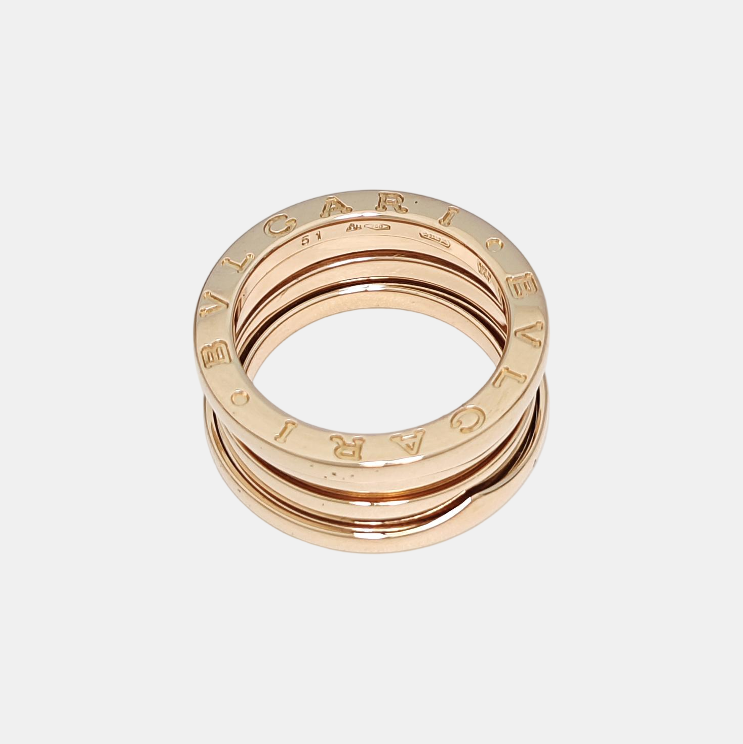 B.ZERO1 18k Rose Gold Ring EU 51