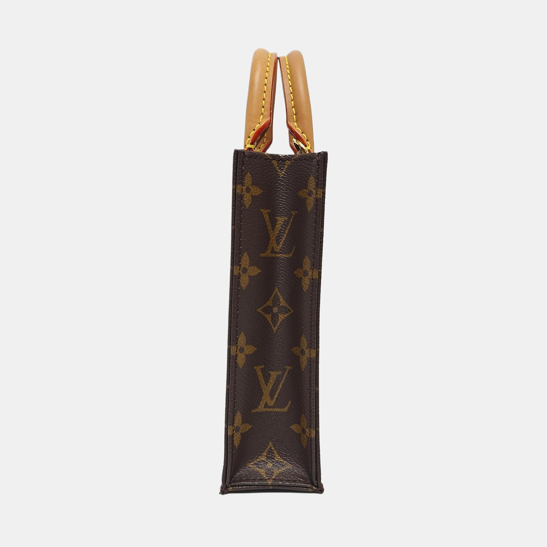 SAC PLAT Mini Monogram Coated Canvas Brown