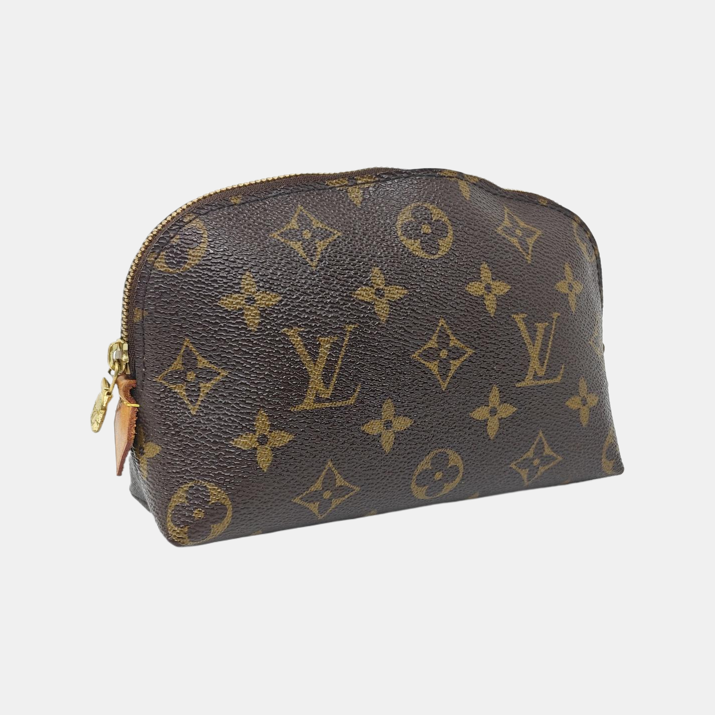 COSMETIC PM Monogram Coated Canvas Brown