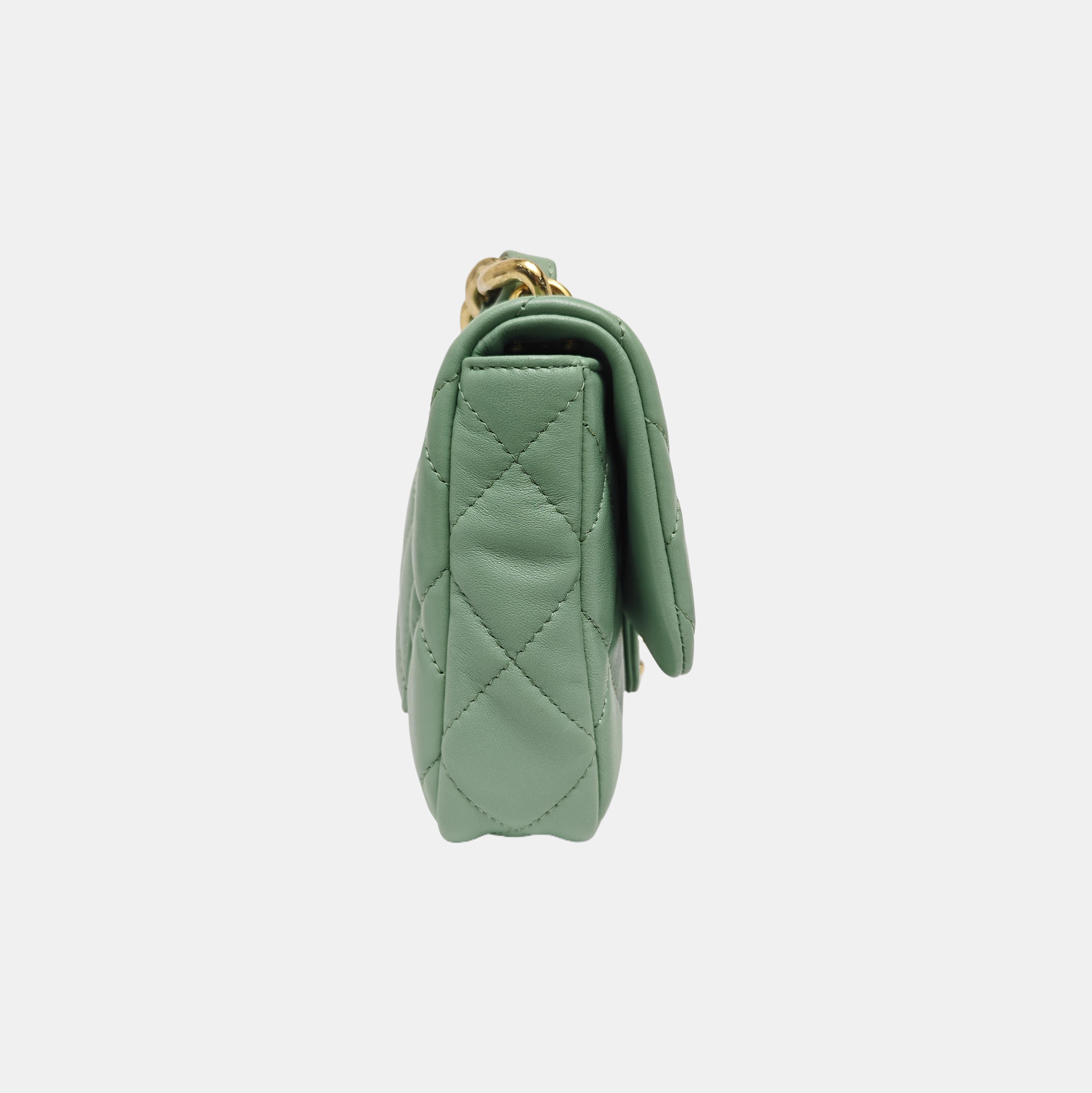 CLASSIC FLAP Small Quilted Lambskin Green