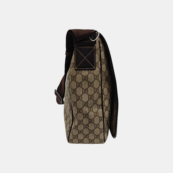 GG Messenger Monogram Coated Canvas Black