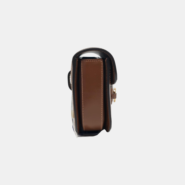 Horsebit 1955 Mini Monogram Coated Canvas Brown