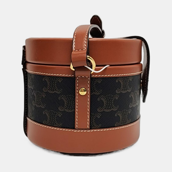 Authenticated pre-owned  TRIOMPHE Small Coated Canvas Brown - Shoulder Bag at Looply