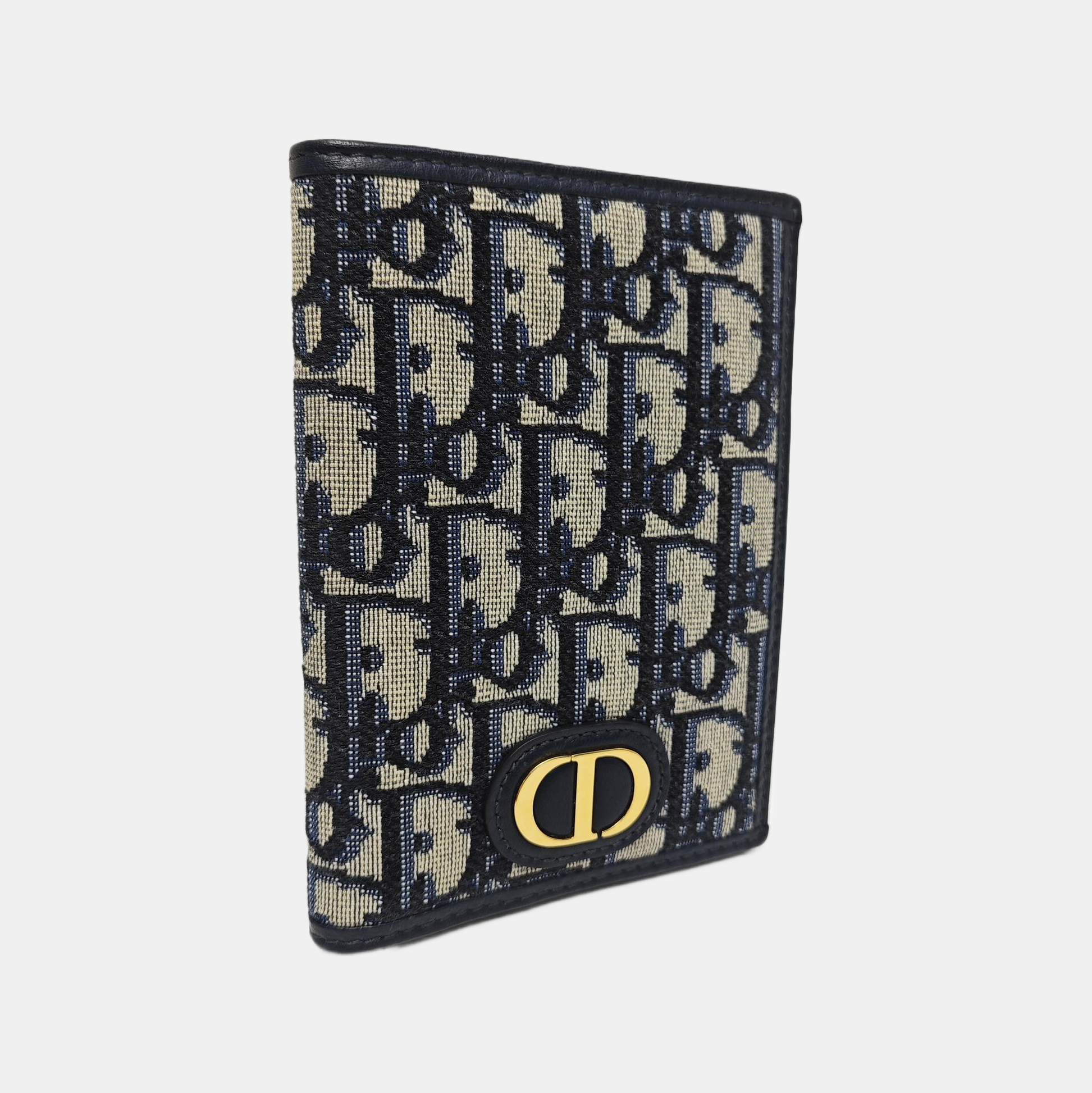 30 Montaigne Canvas Blue Wallet
