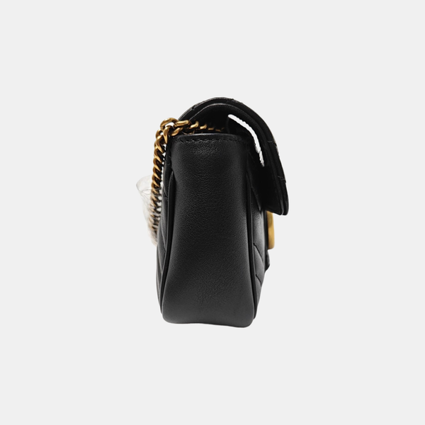 GG Marmont Mini Quilted Calfskin Black