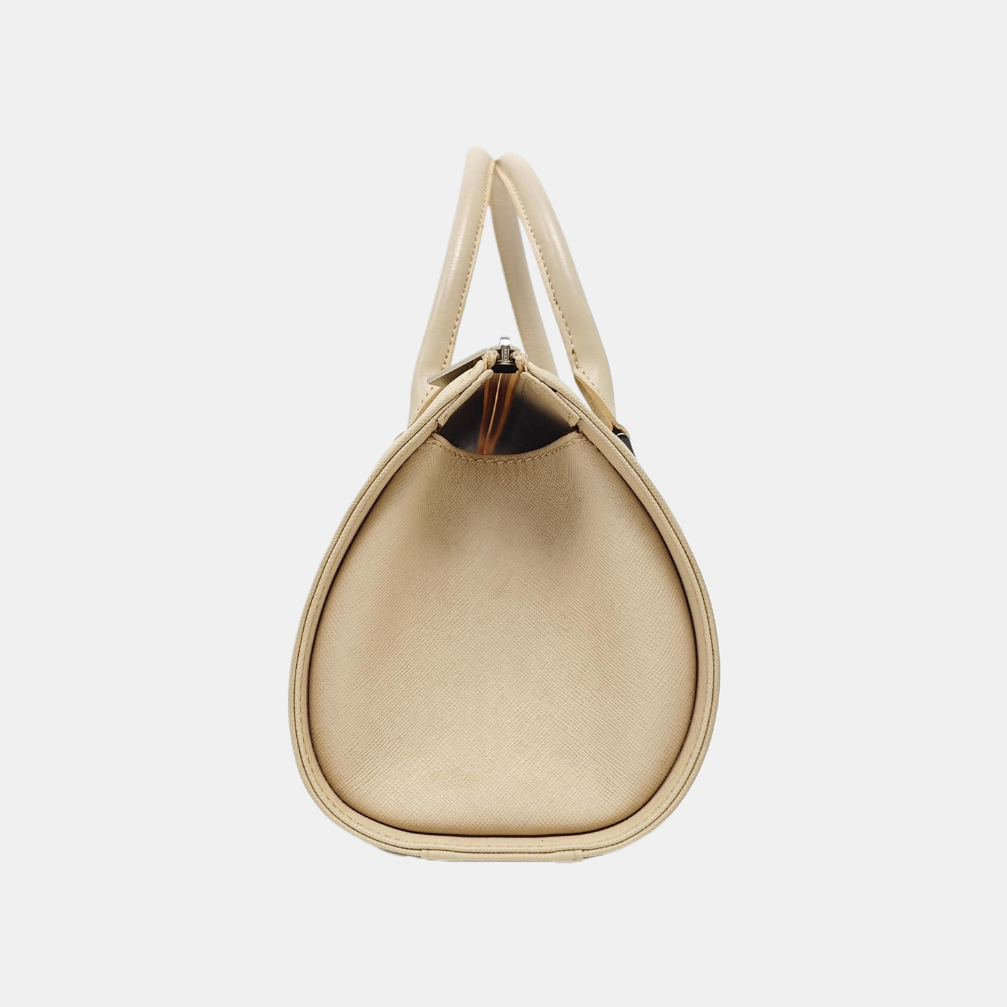 Calfskin Top Handle Bag Beige