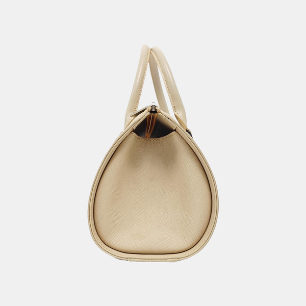 Calfskin Top Handle Bag Beige