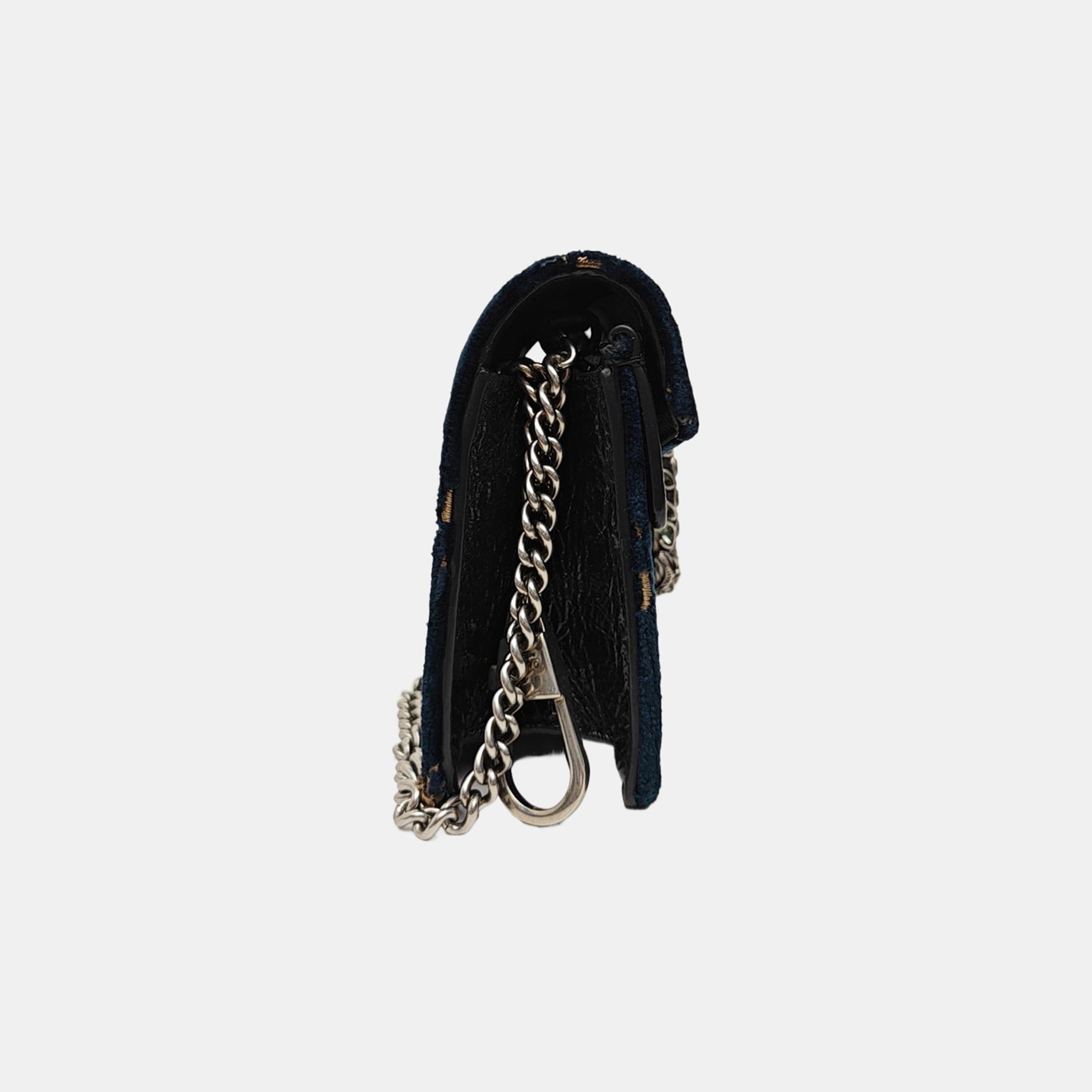 Dionysus Super Mini Monogram Velvet Blue
