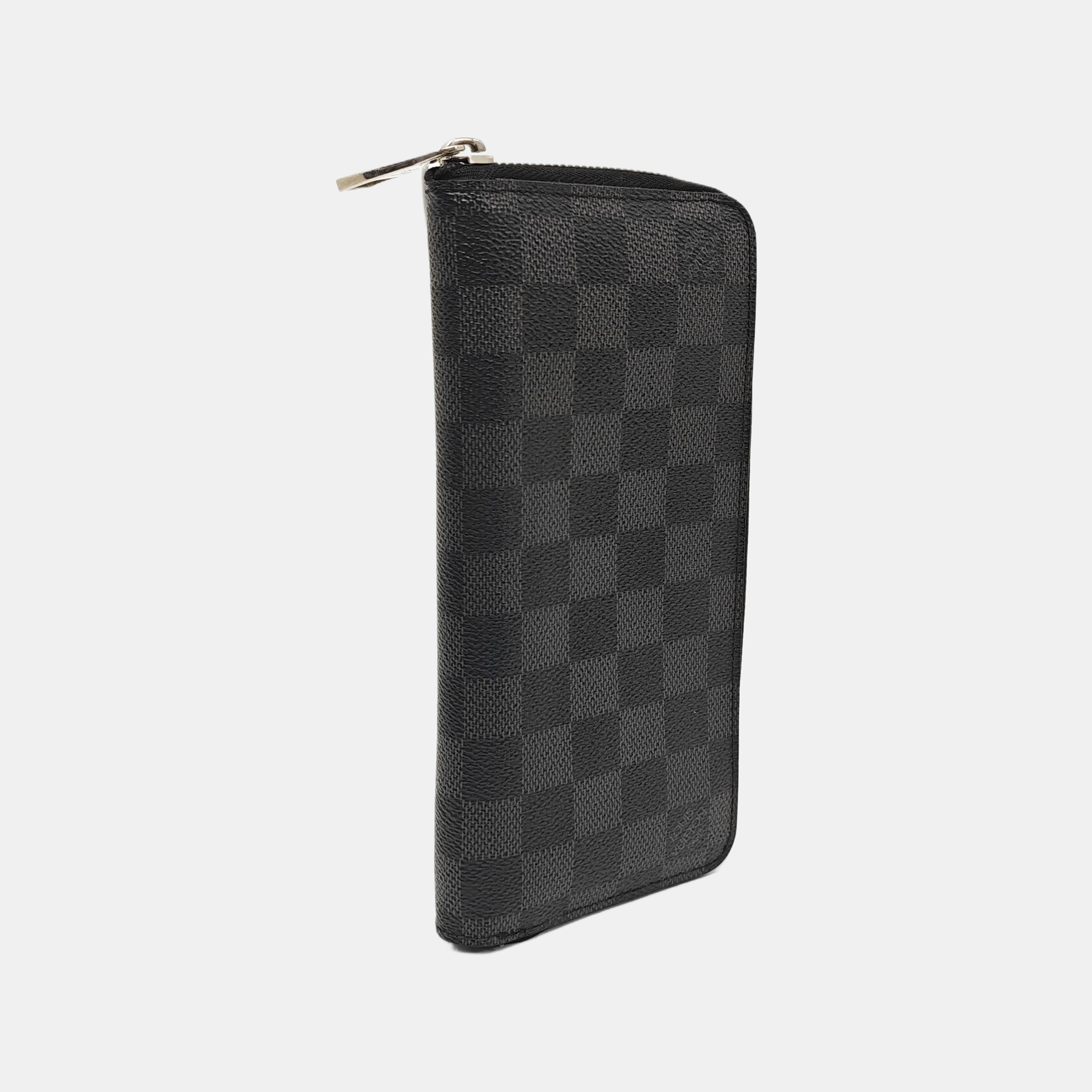 ZIPPY Damier Graphite Coated Canvas Gray Wallet