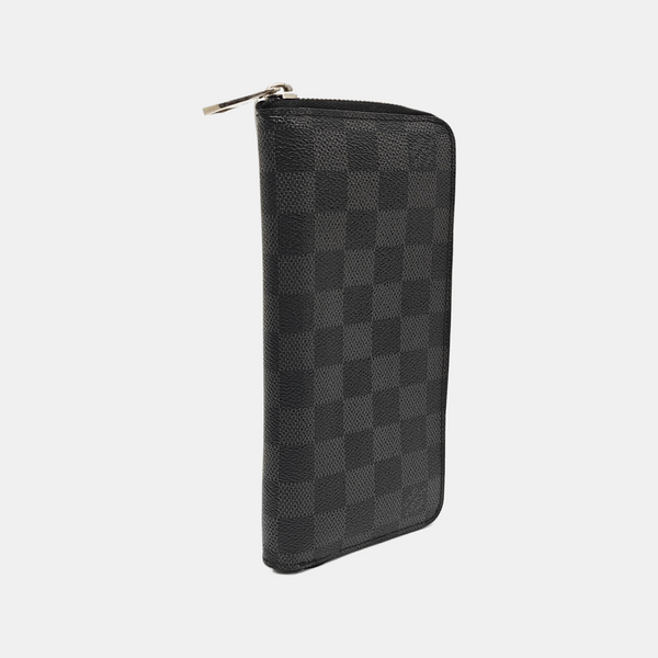 ZIPPY Damier Graphite Coated Canvas Gray Wallet