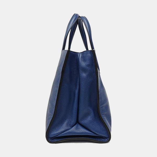 Calfskin Tote Bag Medium Blue