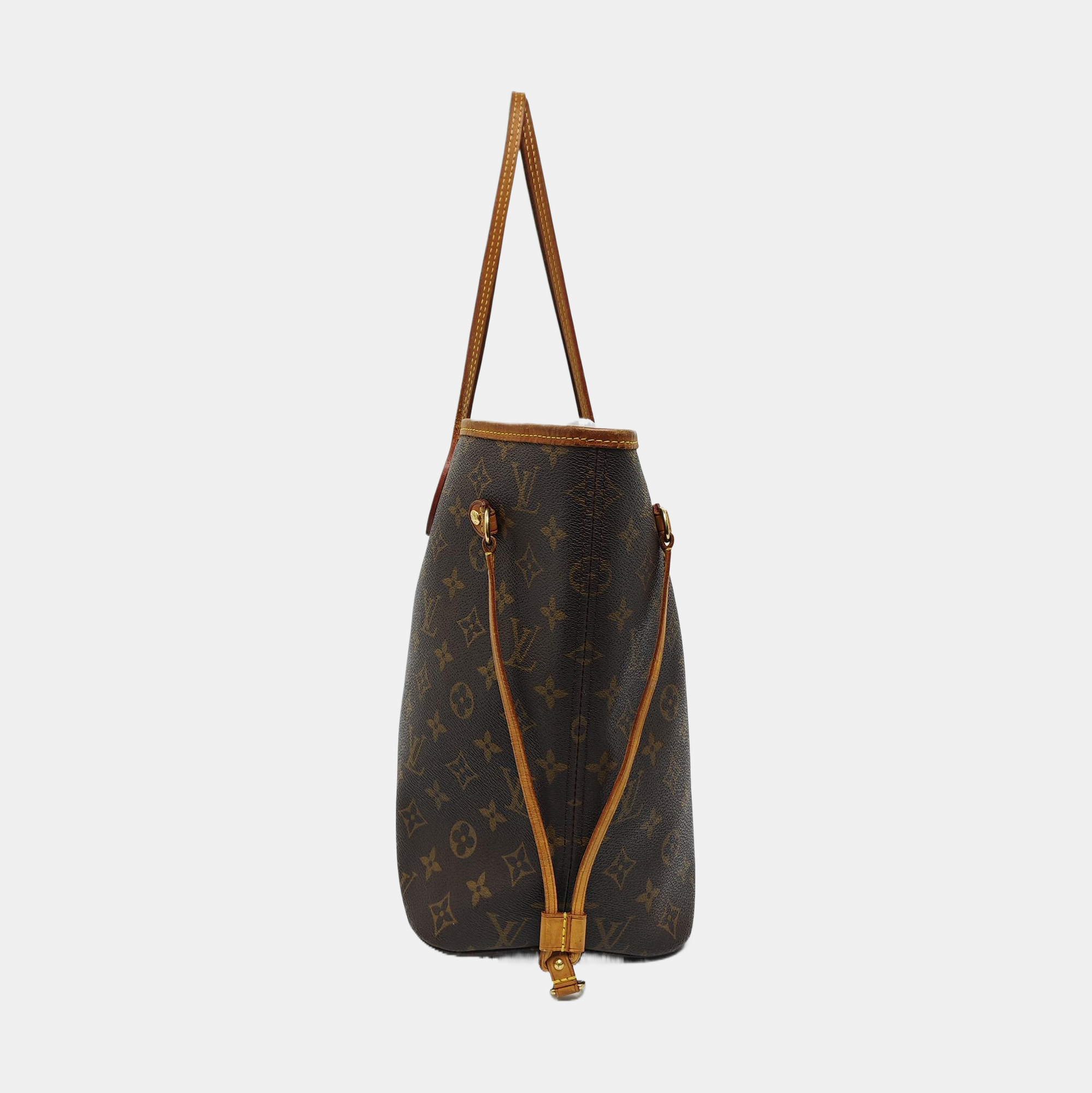 NEVERFULL MM Monogram Coated Canvas Brown