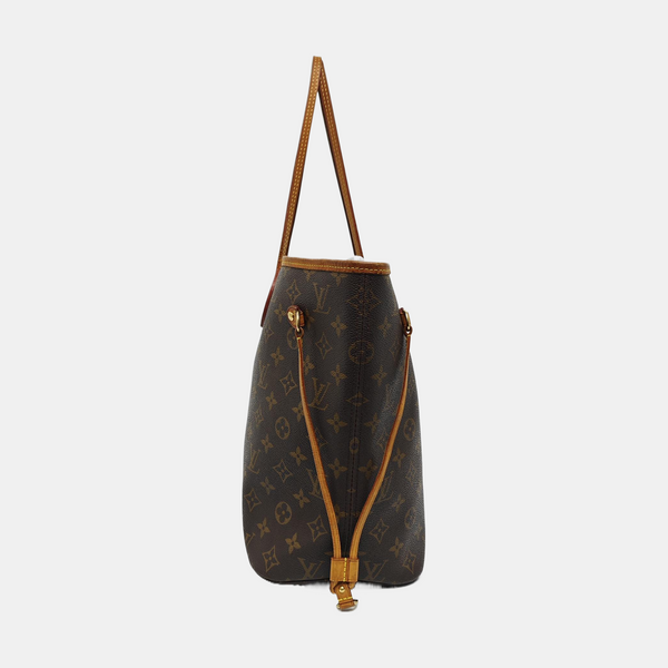 NEVERFULL MM Monogram Coated Canvas Brown