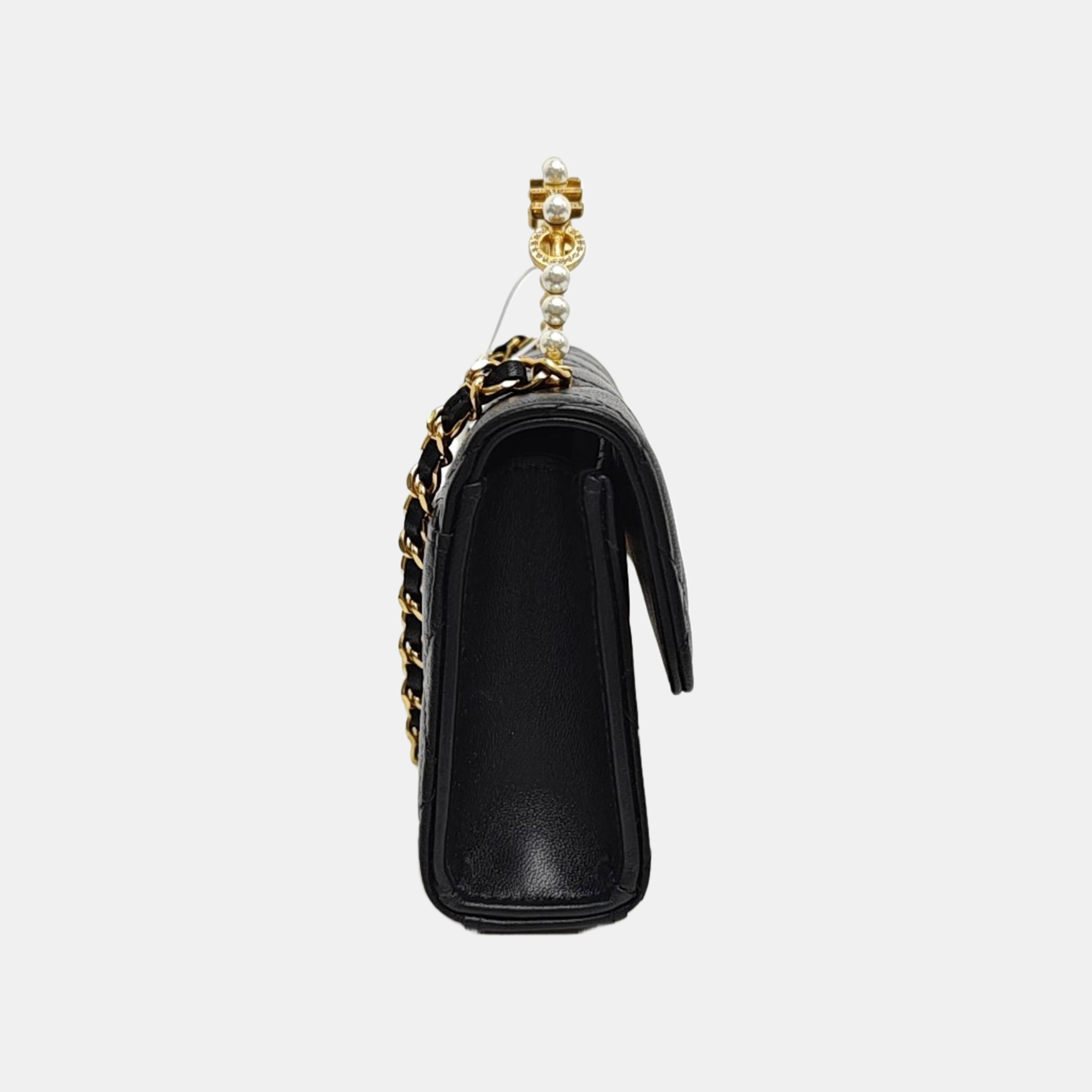 Quilted Lambskin Shoulder Bag Black