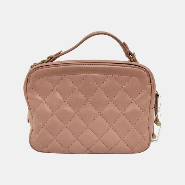 Small Quilted Calfskin Pink
