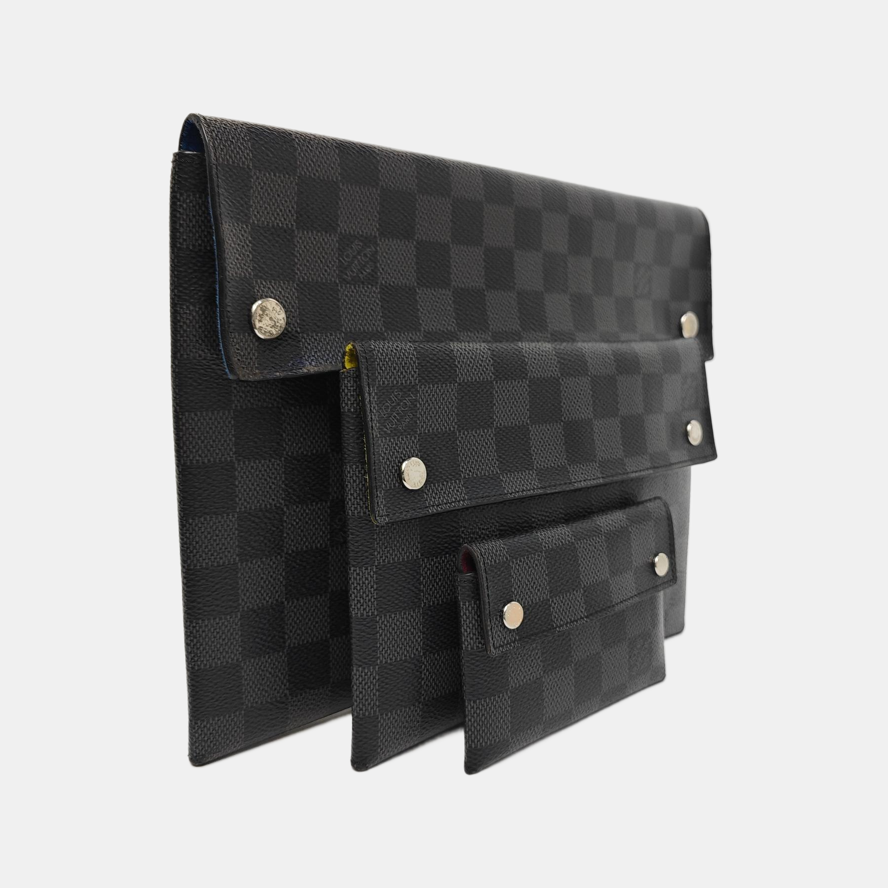 ALPHA Damier Graphite Coated Canvas Gray