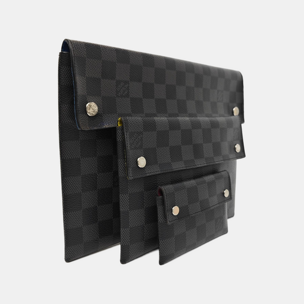 ALPHA Damier Graphite Coated Canvas Gray