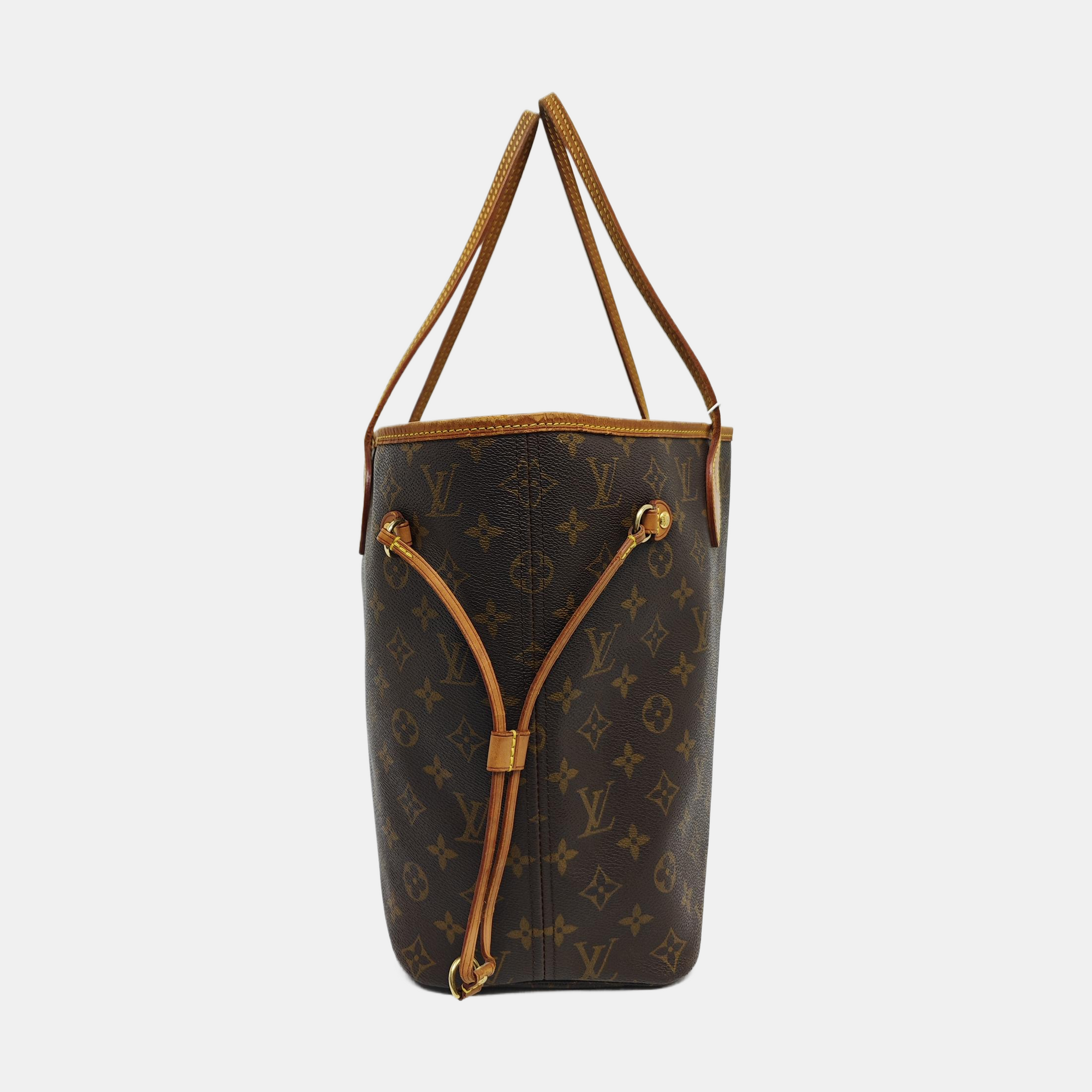 NEVERFULL MM Monogram Coated Canvas Brown