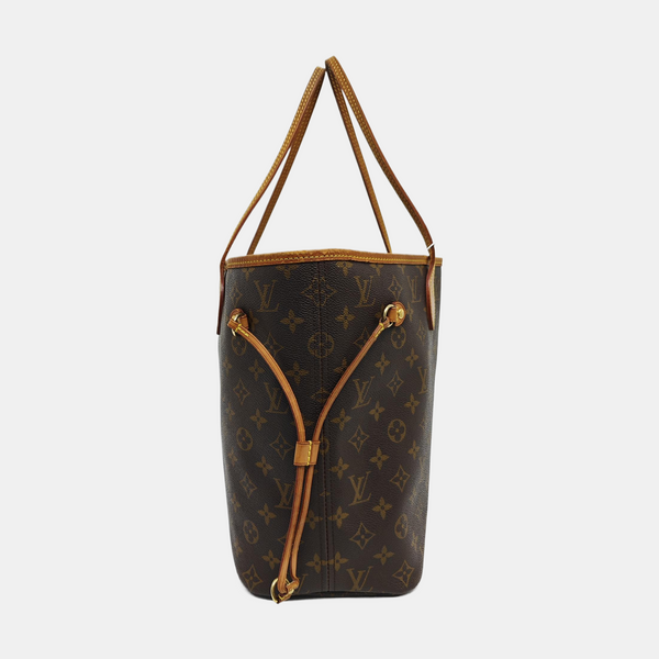 NEVERFULL MM Monogram Coated Canvas Brown