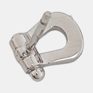 Force 10 18k White Gold Silver Stud Earrings