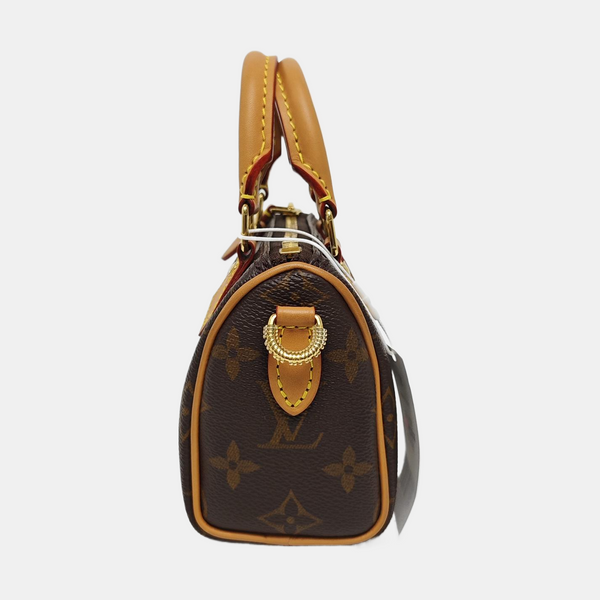 SPEEDY Nano Monogram Coated Canvas Brown