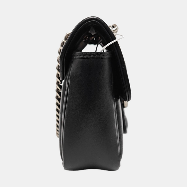 GG Marmont Small Quilted Calfskin Black