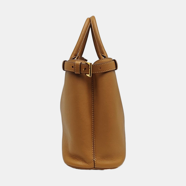 Calfskin Tote Bag Medium Brown