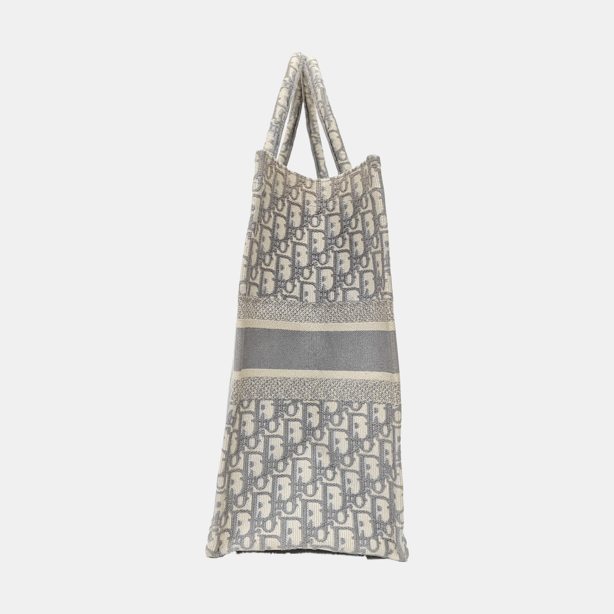 Book Tote Large Oblique Canvas Gray