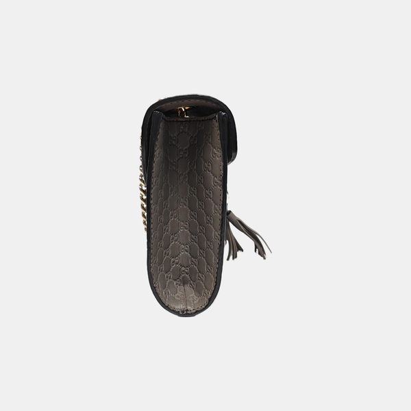 Emily Chain Monogram Calfskin Gray