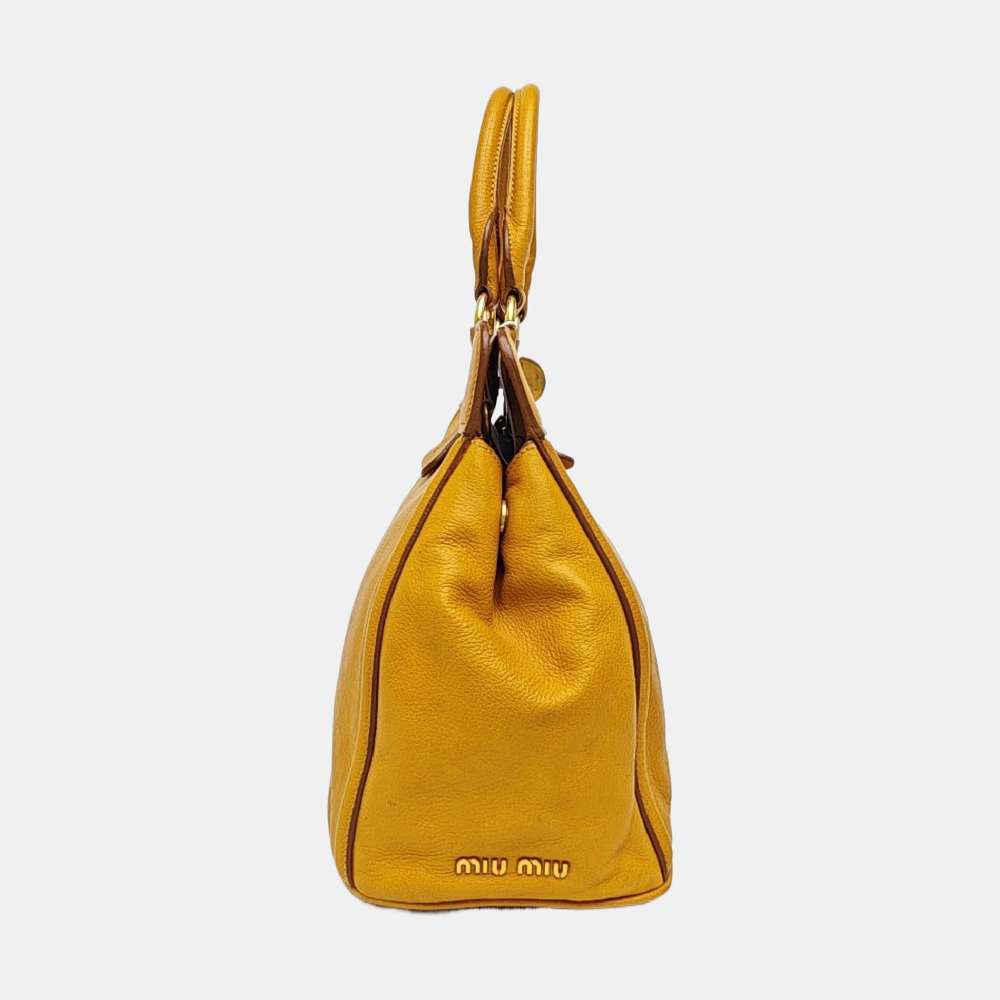 Calfskin Tote Bag Yellow