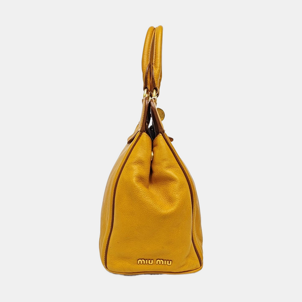 Calfskin Tote Bag Yellow