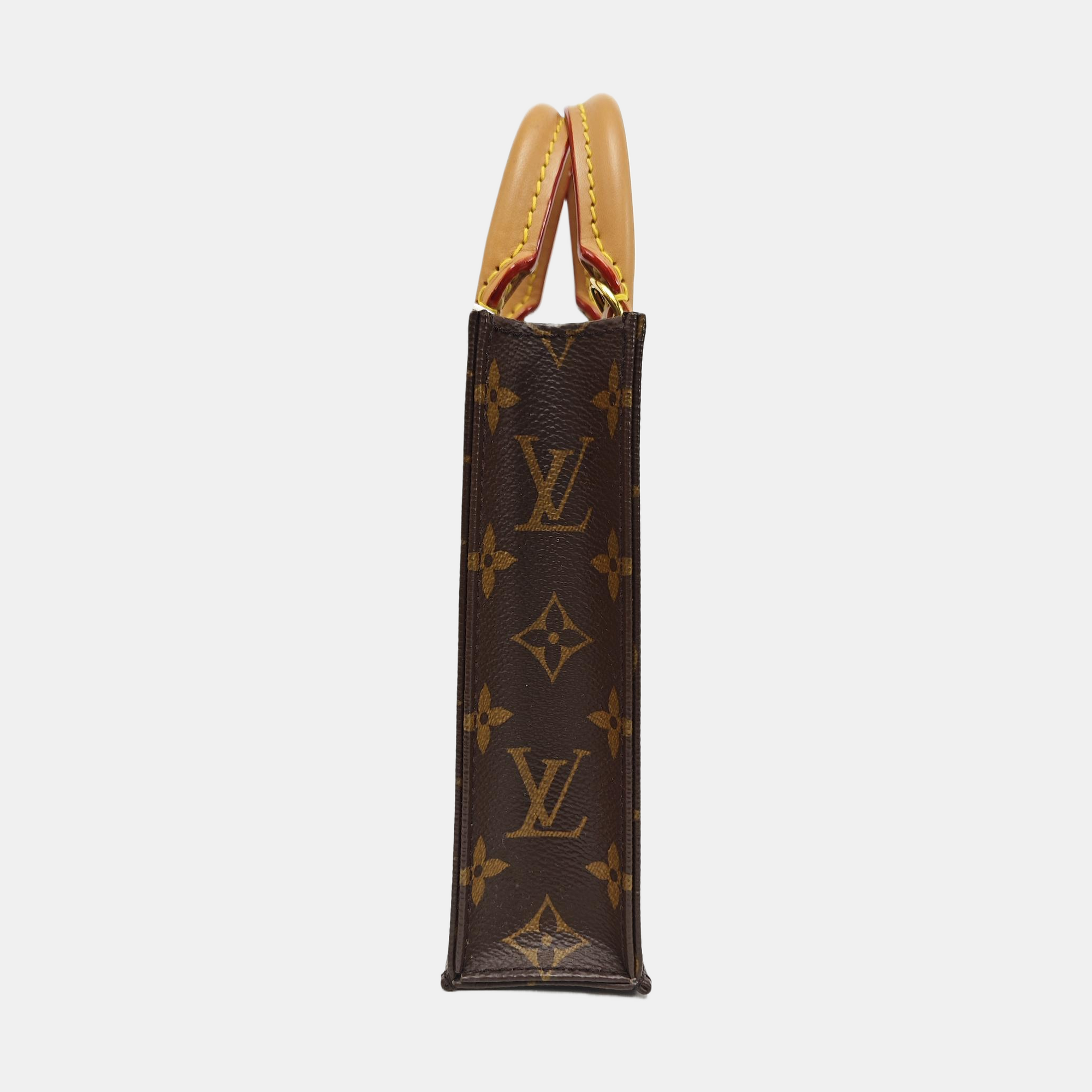 SAC PLAT Mini Monogram Coated Canvas Brown