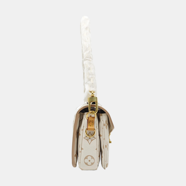 Monogram Coated Canvas Shoulder Bag PM White