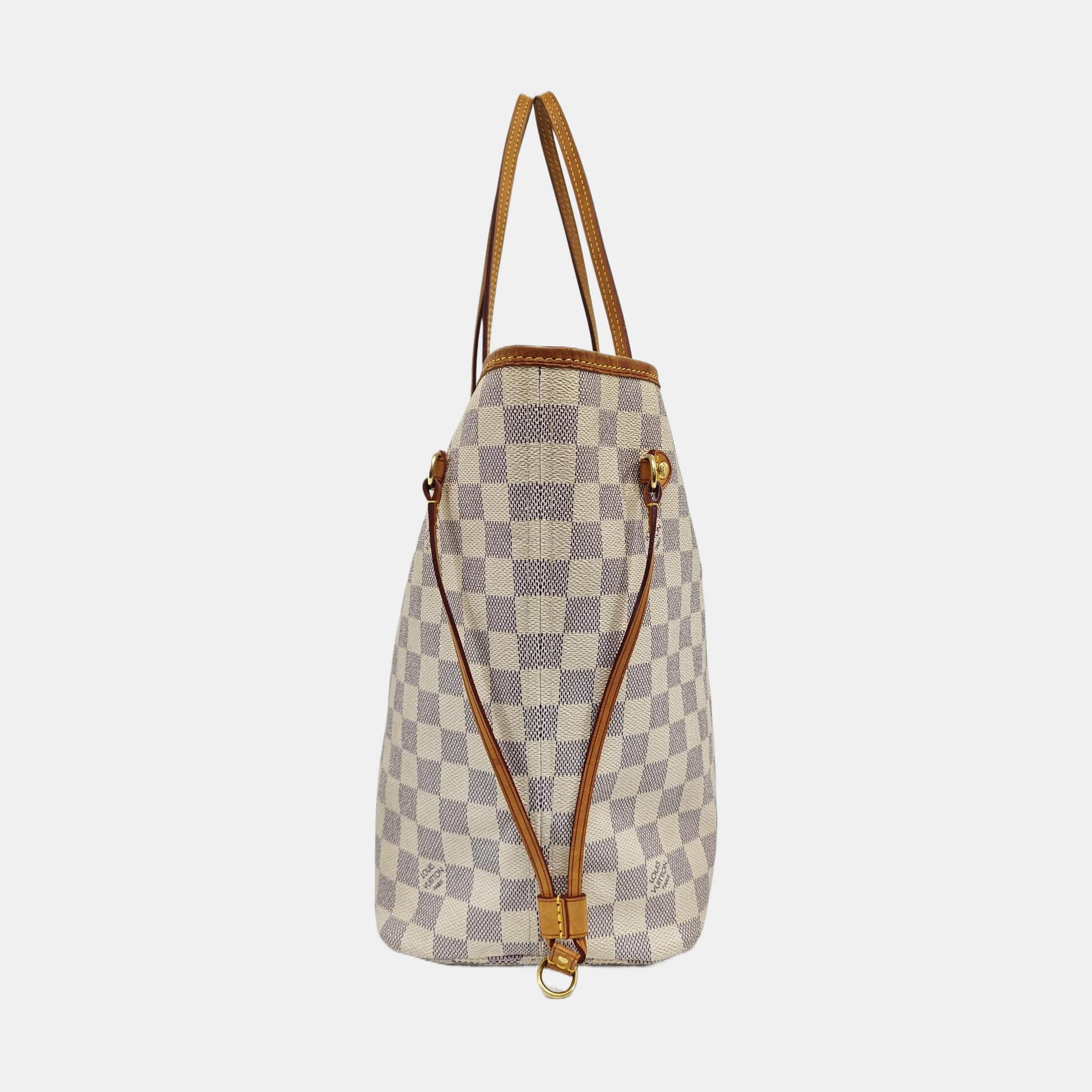 NEVERFULL MM Damier Azur Coated Canvas Beige