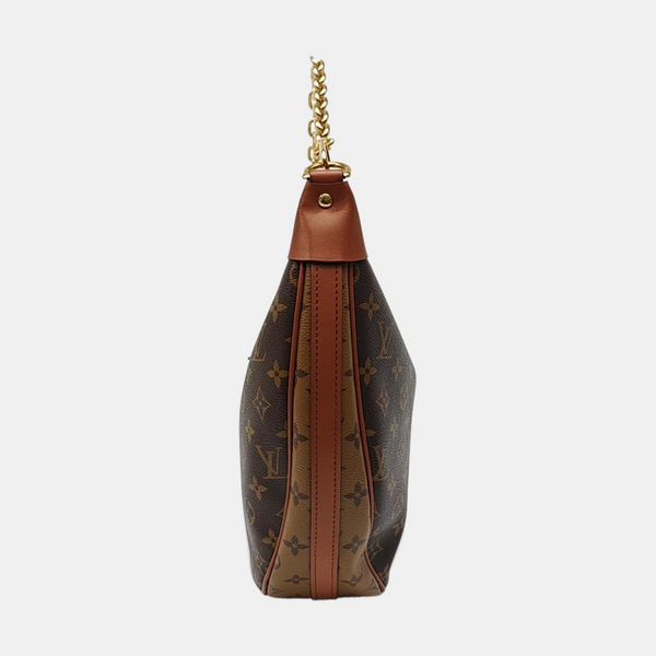 LOOP HOBO Monogram Coated Canvas Brown