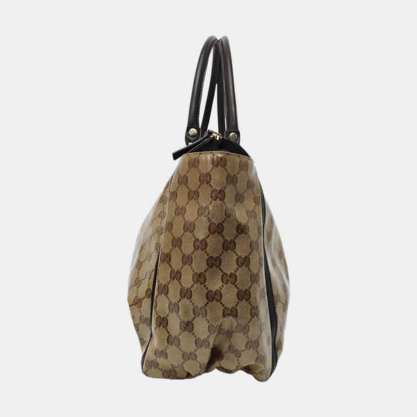 D Gold Monogram Coated Canvas Brown