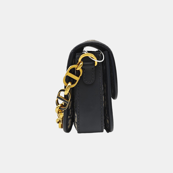 Oblique Canvas Shoulder Bag Blue